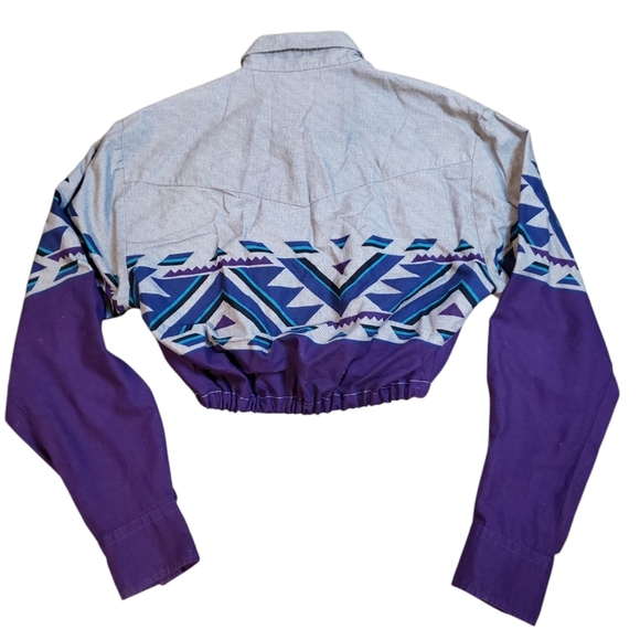 Roper Western Vintage Rodeo Crop Button Down Small - Picture 2 of 6